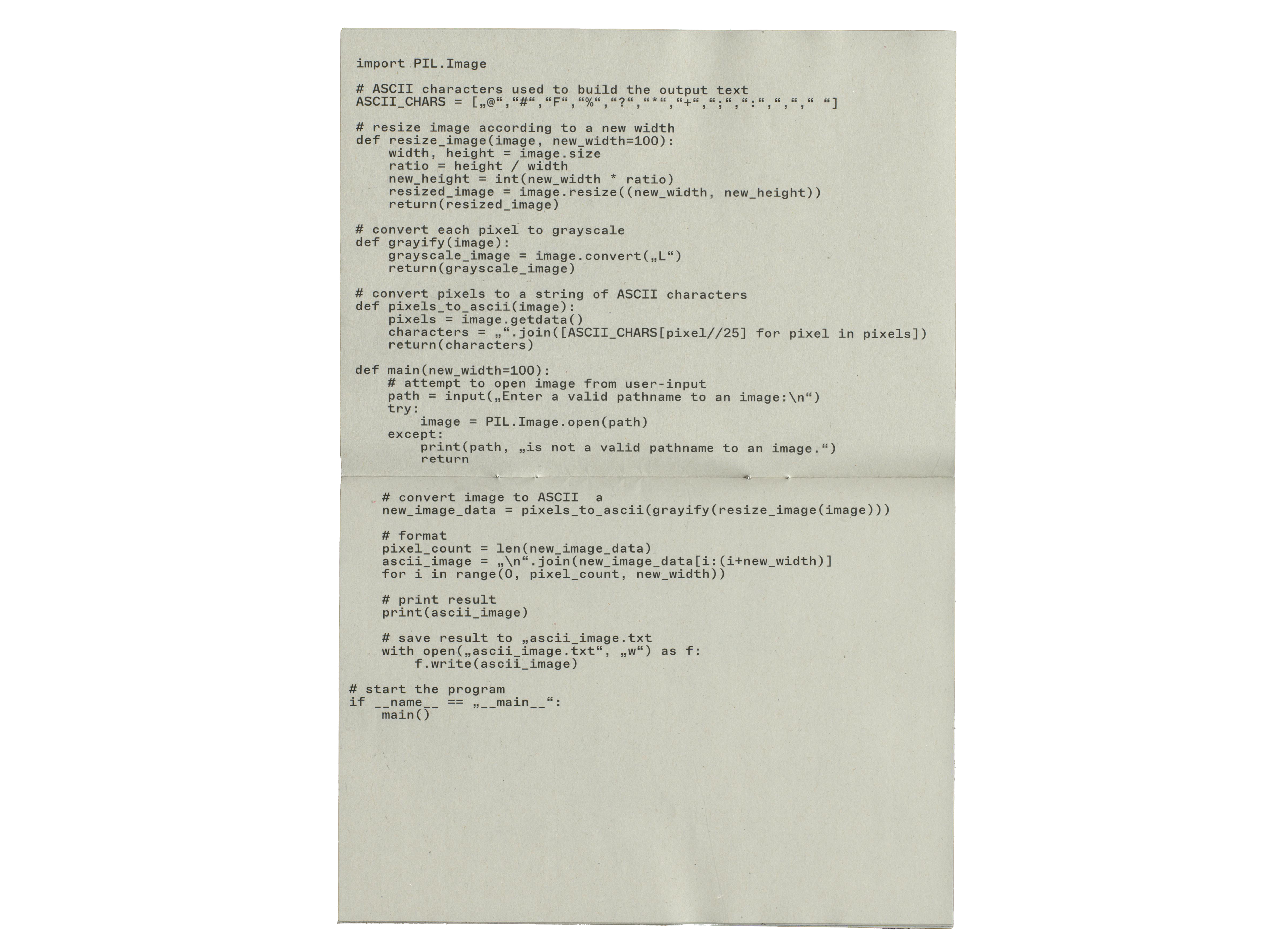 Fotographie ASCII Zine