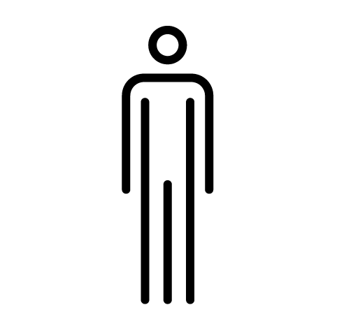 Piktogramm eines Mannes