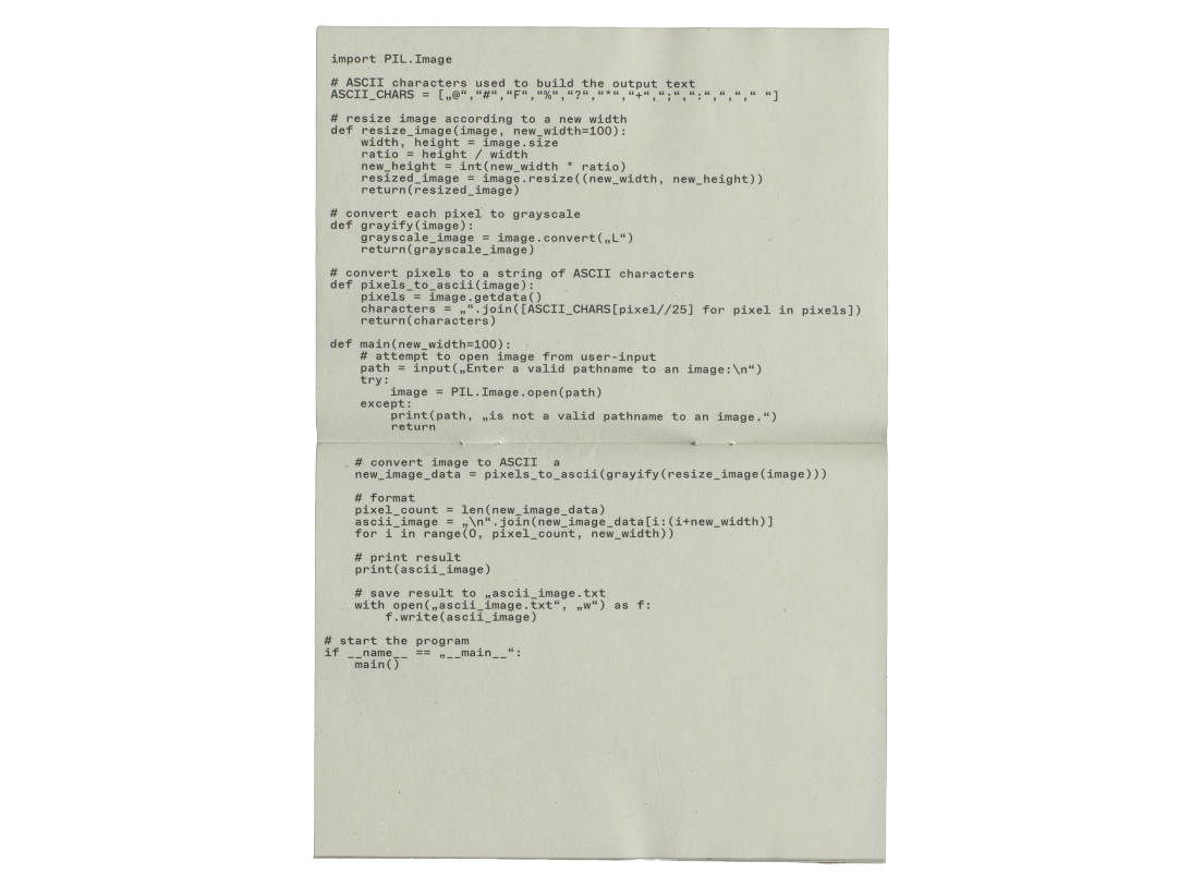 Fotographie ASCII Zine