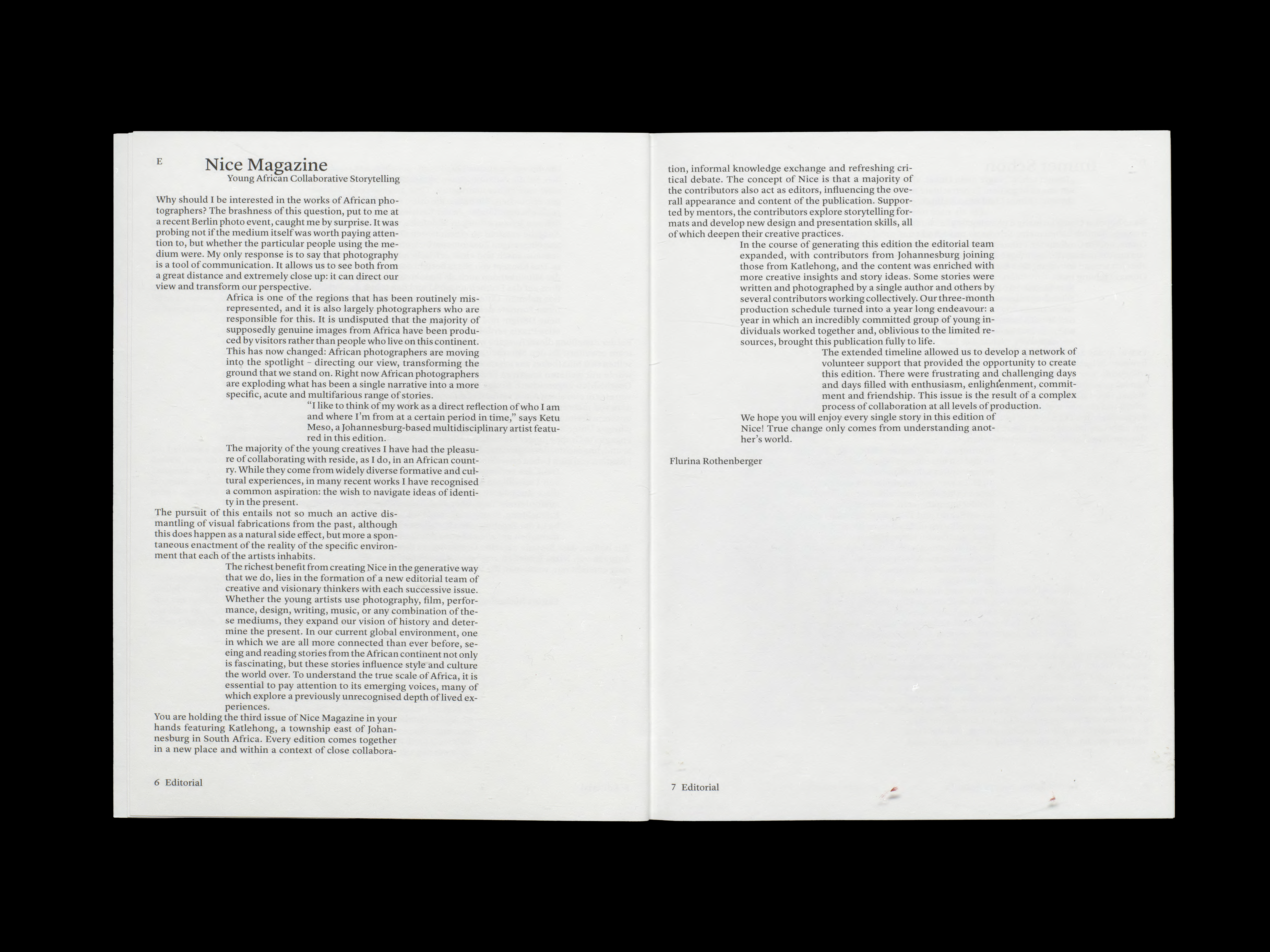 Doppelseite Project redesign nice magazine