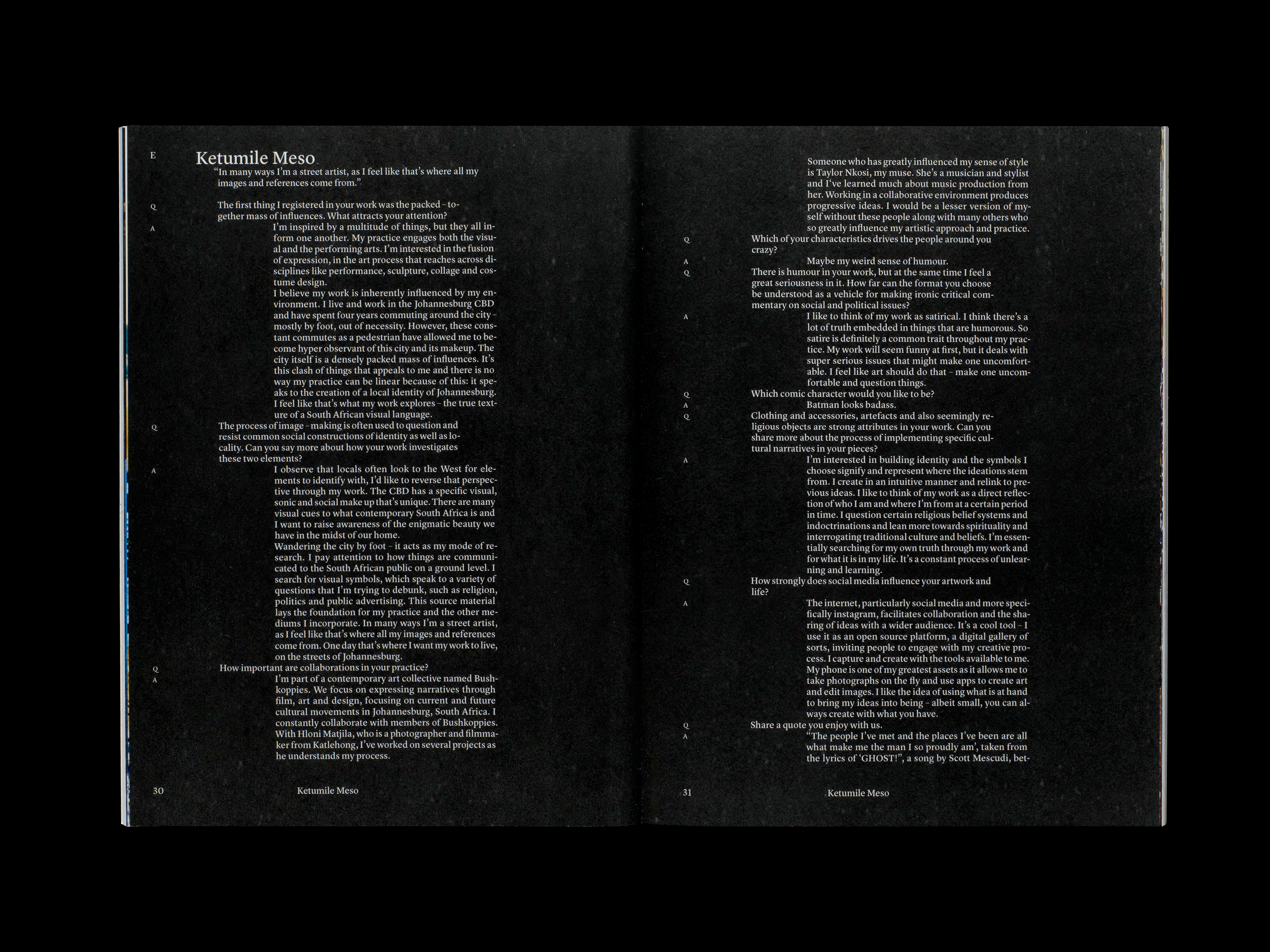 Doppelseite Project redesign nice magazine