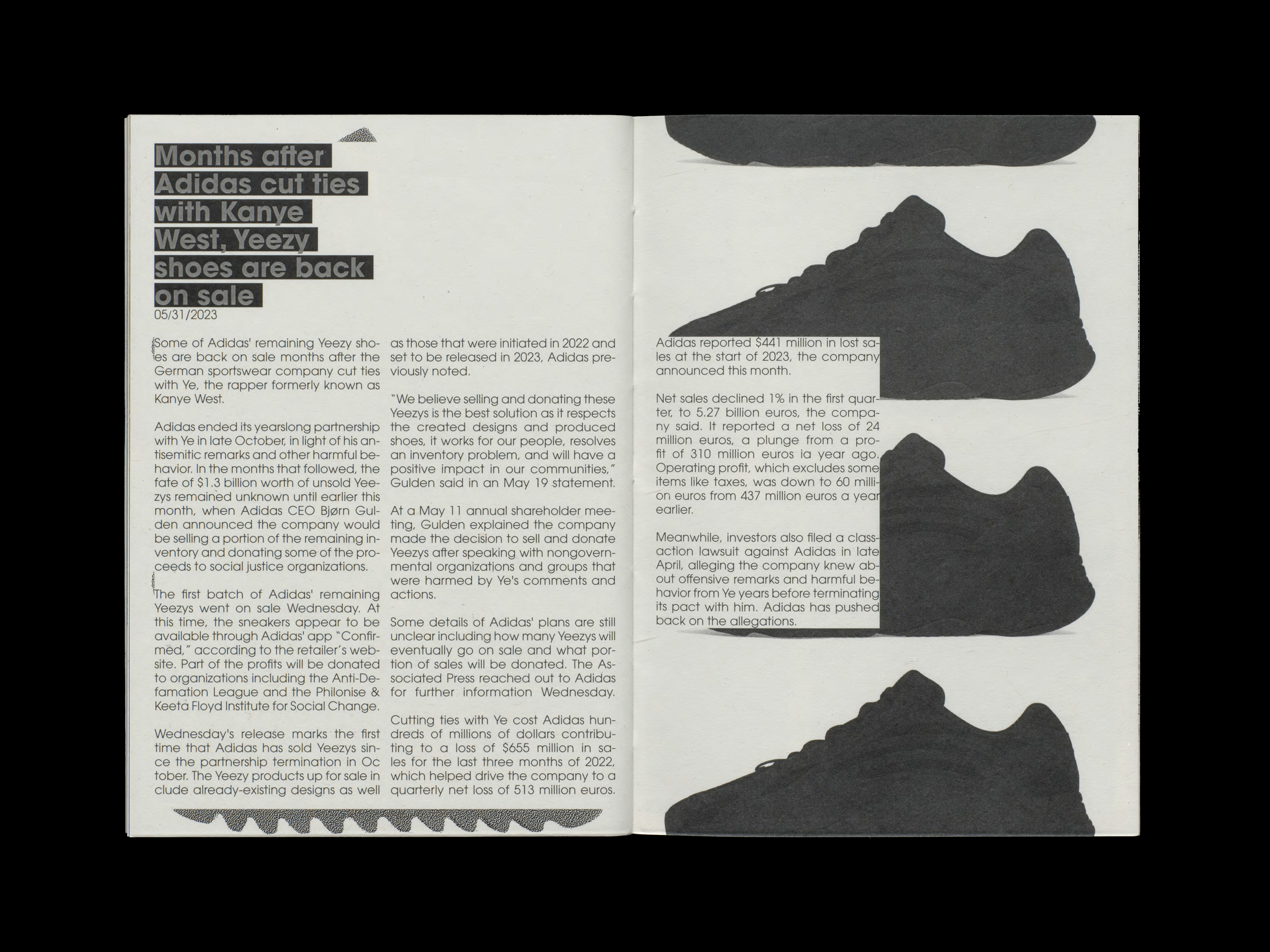Doppeltseite Zine: Sole Controversy a Visual Summary of the Yeezy Scandal