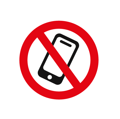 Piktogramm Verbot für Smartphones